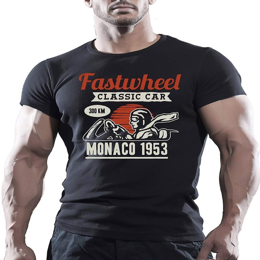 Fastwheel – Vintage Classic Car Racing Championship Mens Cotton T-Shirt