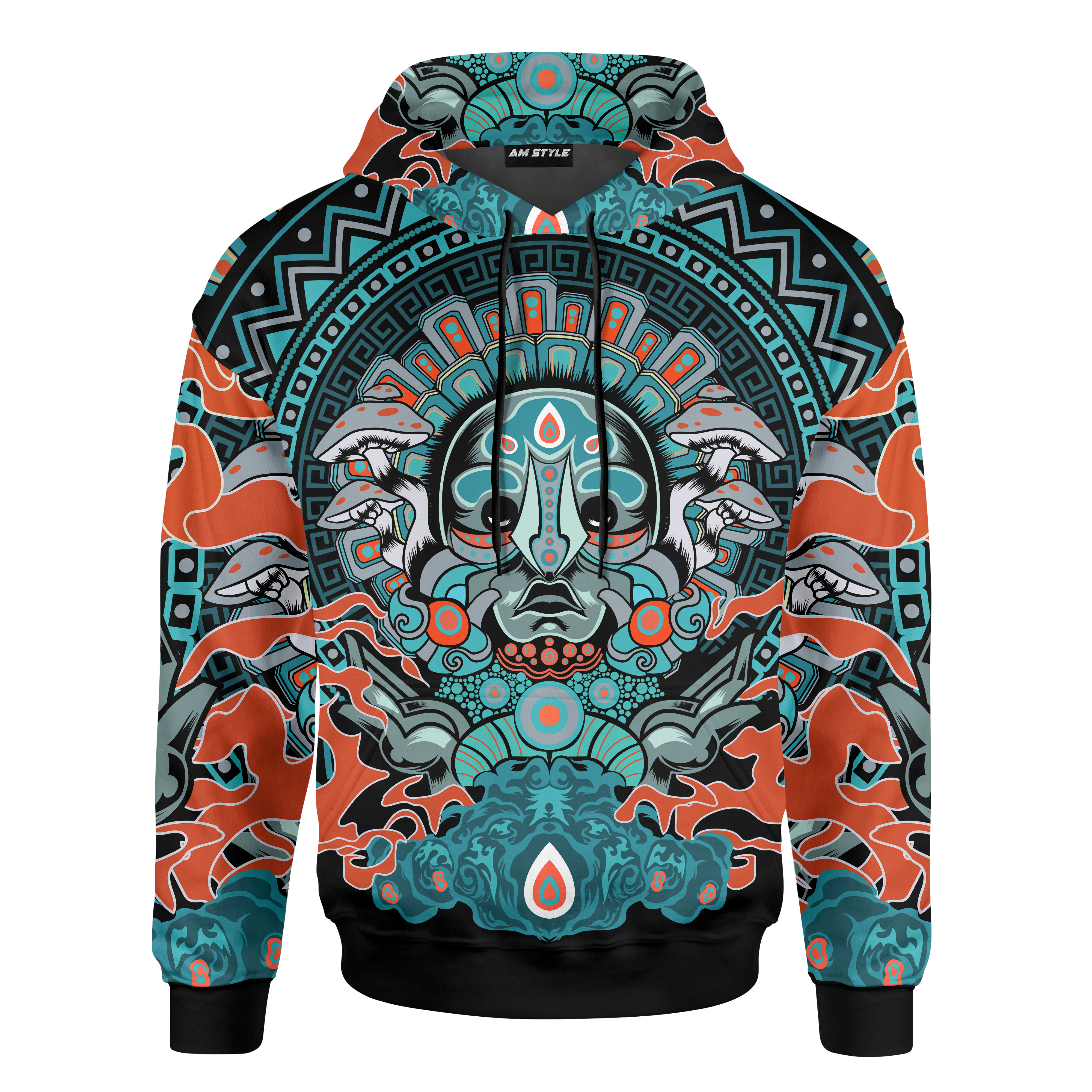 Aztec Xochipilli God Of Flower Aztec Mexican Mural Art Customized 3D All Over Printed Shirt – Am Style Design