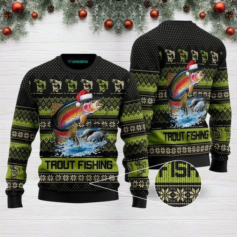 Trout Fishing For Ugly Christmas Sweater | Unisex | Adult | Us3025