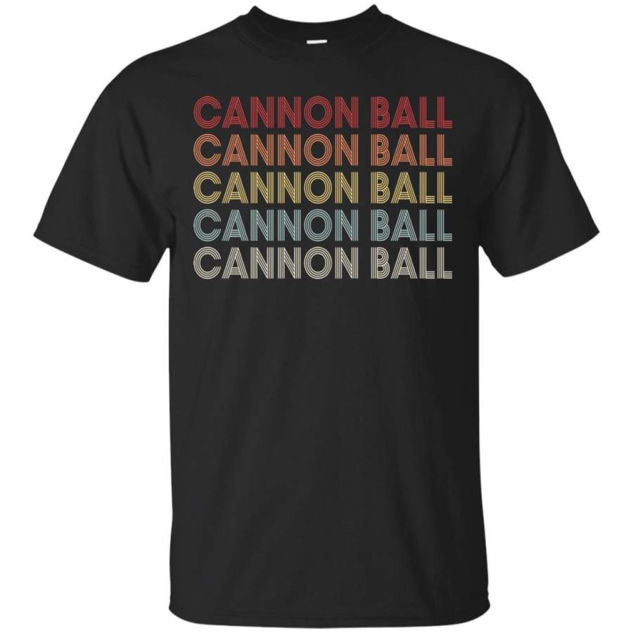 Vintage Retro Cannon Ball T-Shirt For North Dakota Tee