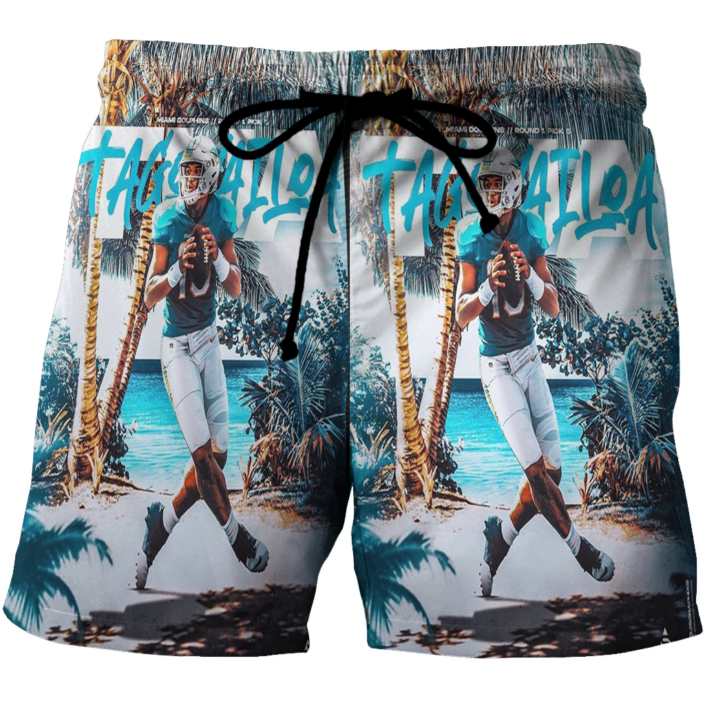 Miami Dolphins Tua Tagovailoa6 3D All Over Print Summer Beach Hawaiian Short