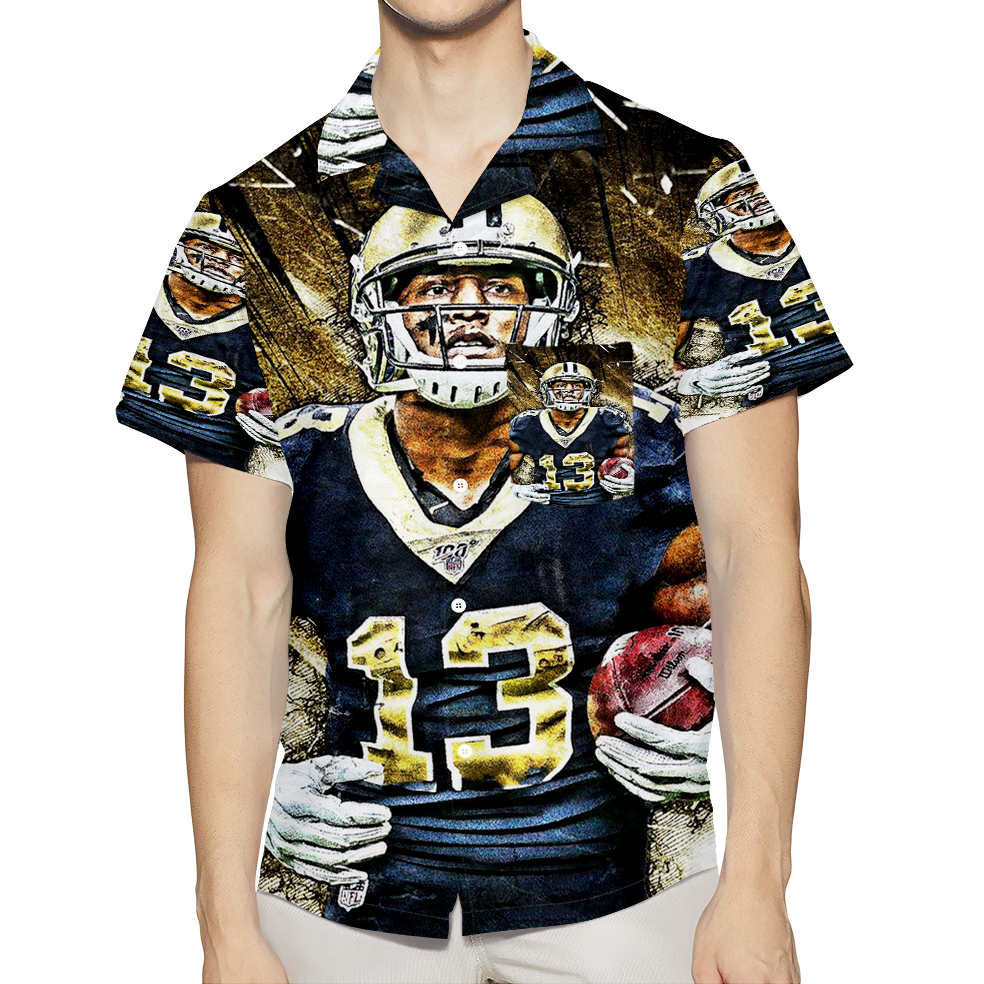 New Orleans Saints Michael Thomas3 3D All Over Print Summer Beach Hawaiian Shirt With Pocket