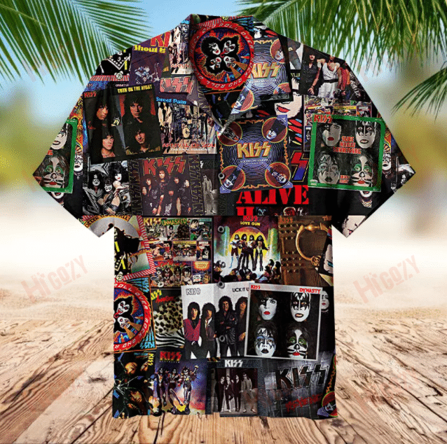 Kiss Rock Band 2 For Man And Woman Print Short Sleeve Hawaii Shirt Ha30476