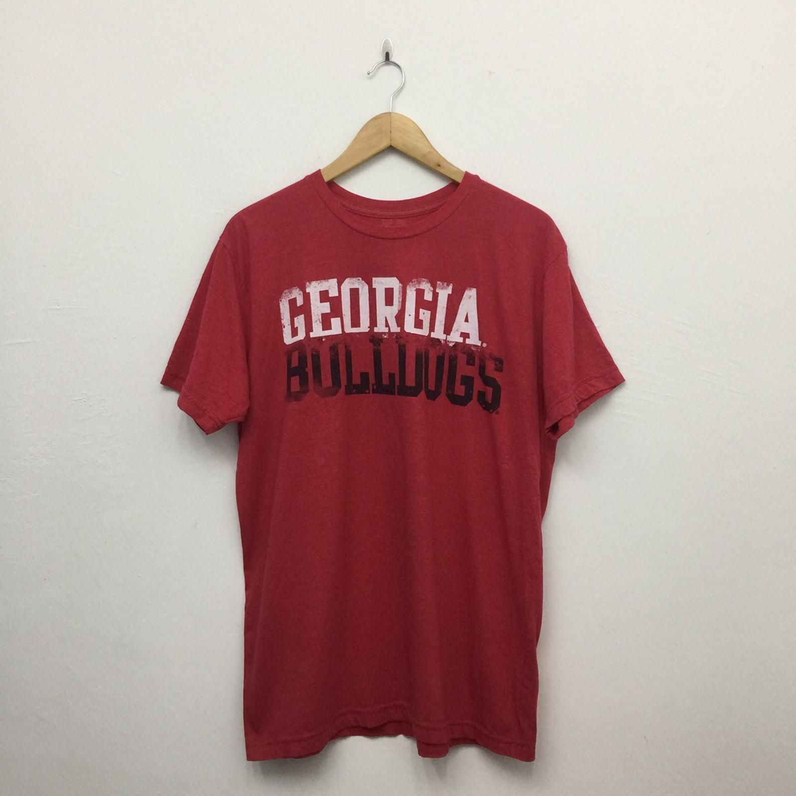 Georgia Bulldogs University American Football Red T Shirt – L