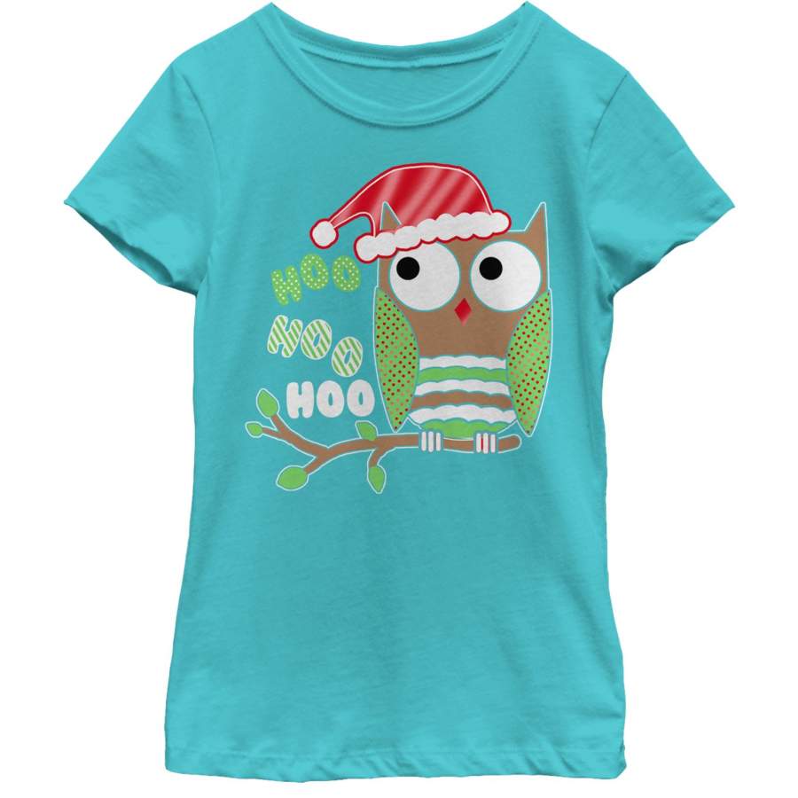 Lost Gods Girl’s Christmas Owl Hoo  T Shirt