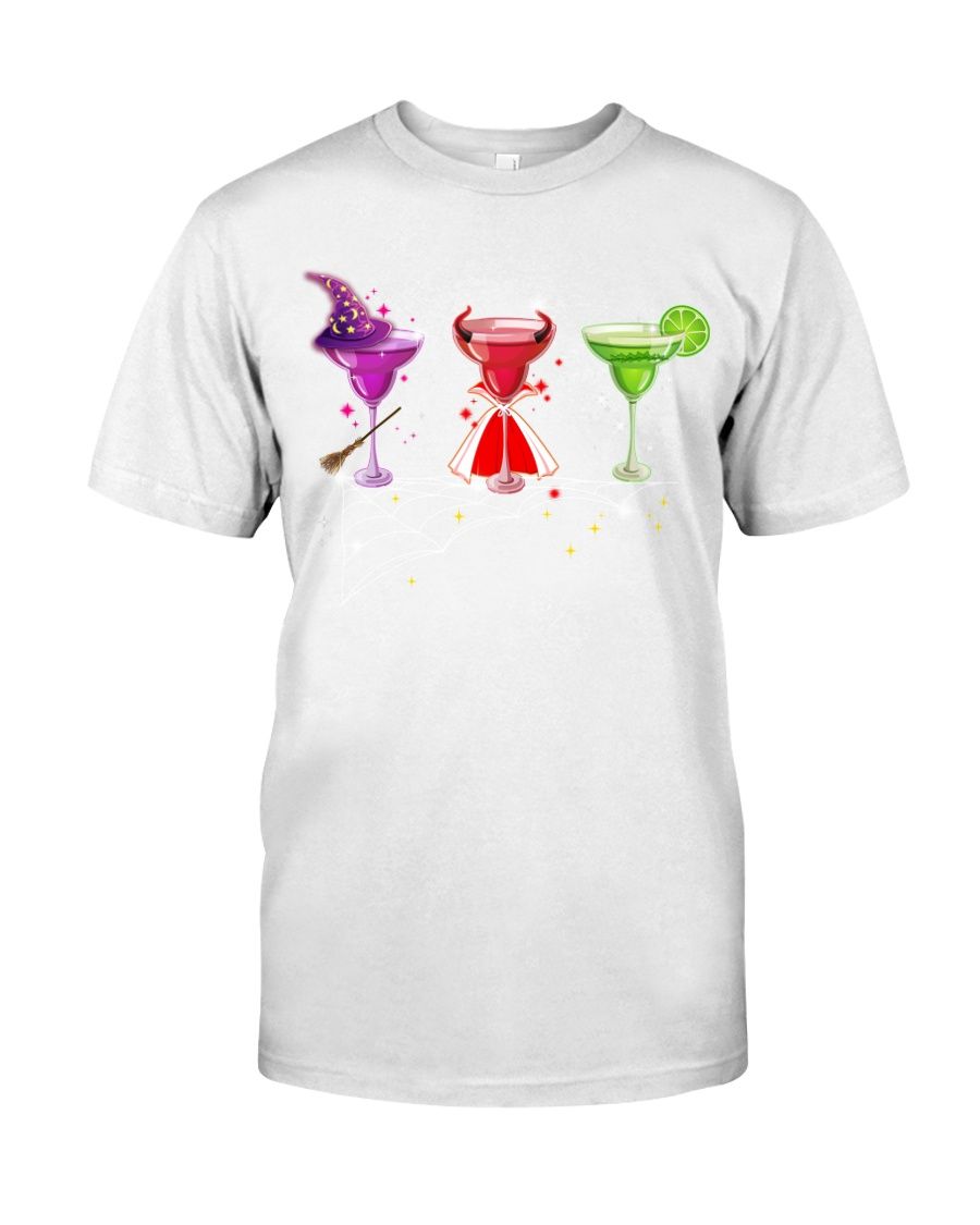 Witch Devil Lemon Margarita Spiderweb Drink Wine Lovers Halloween Gift Shirts