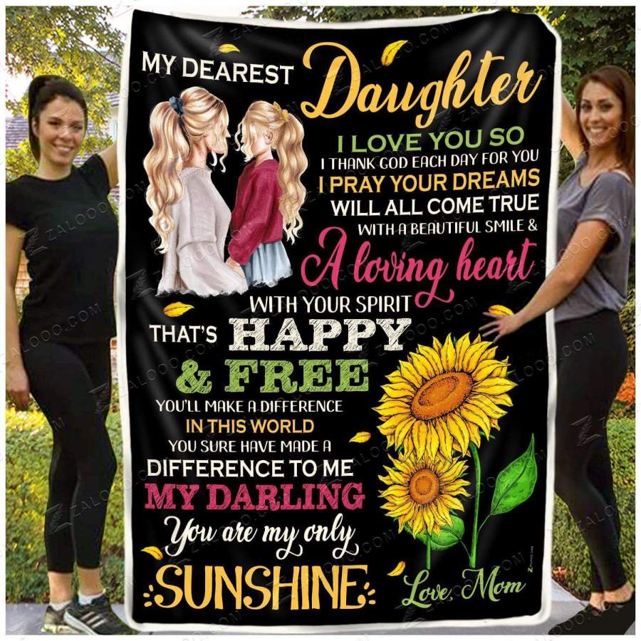 You Are My Sunshine Gift For Daughter Blanket