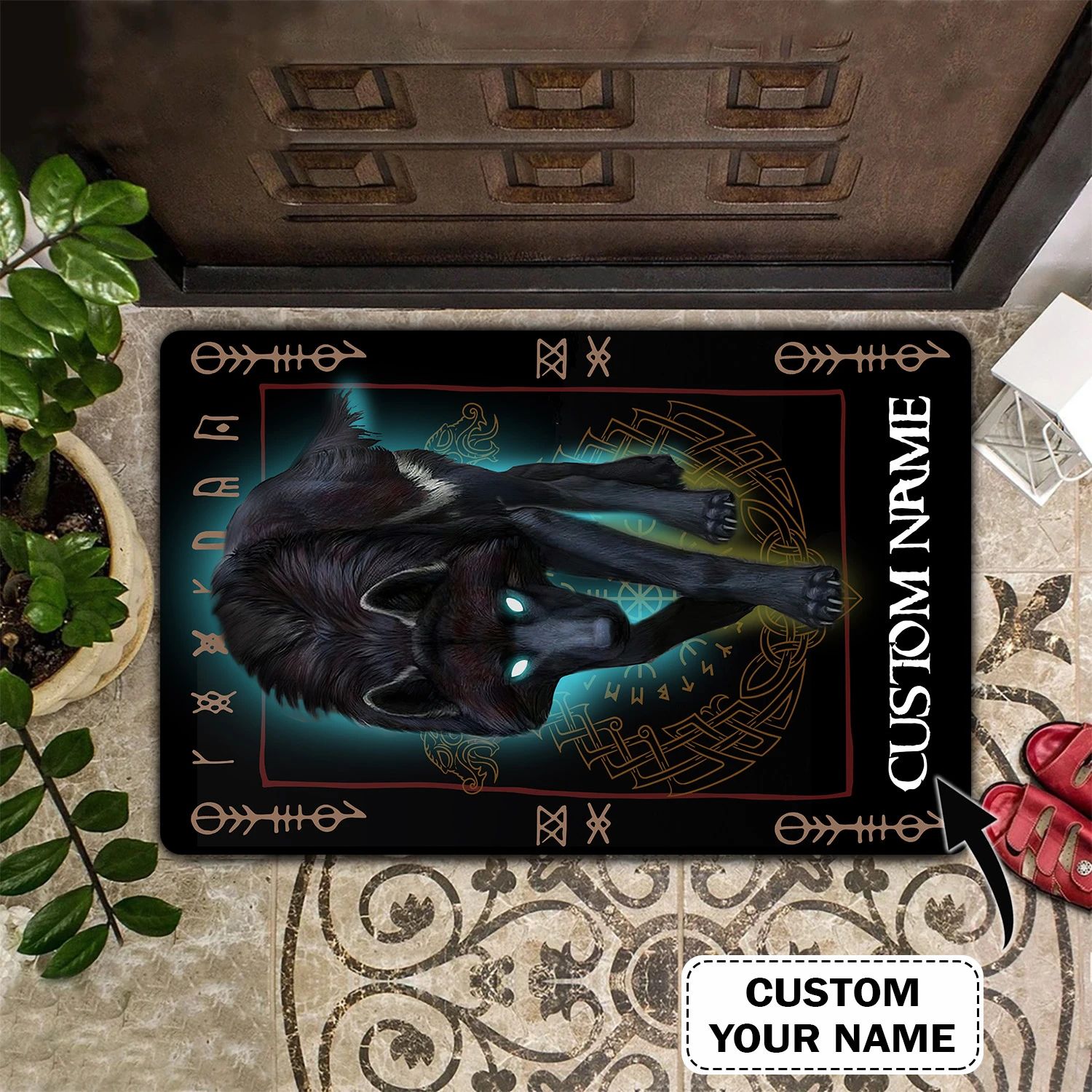 Vikings Doormat – Personalized Name 3D – Vikings Vn96 087