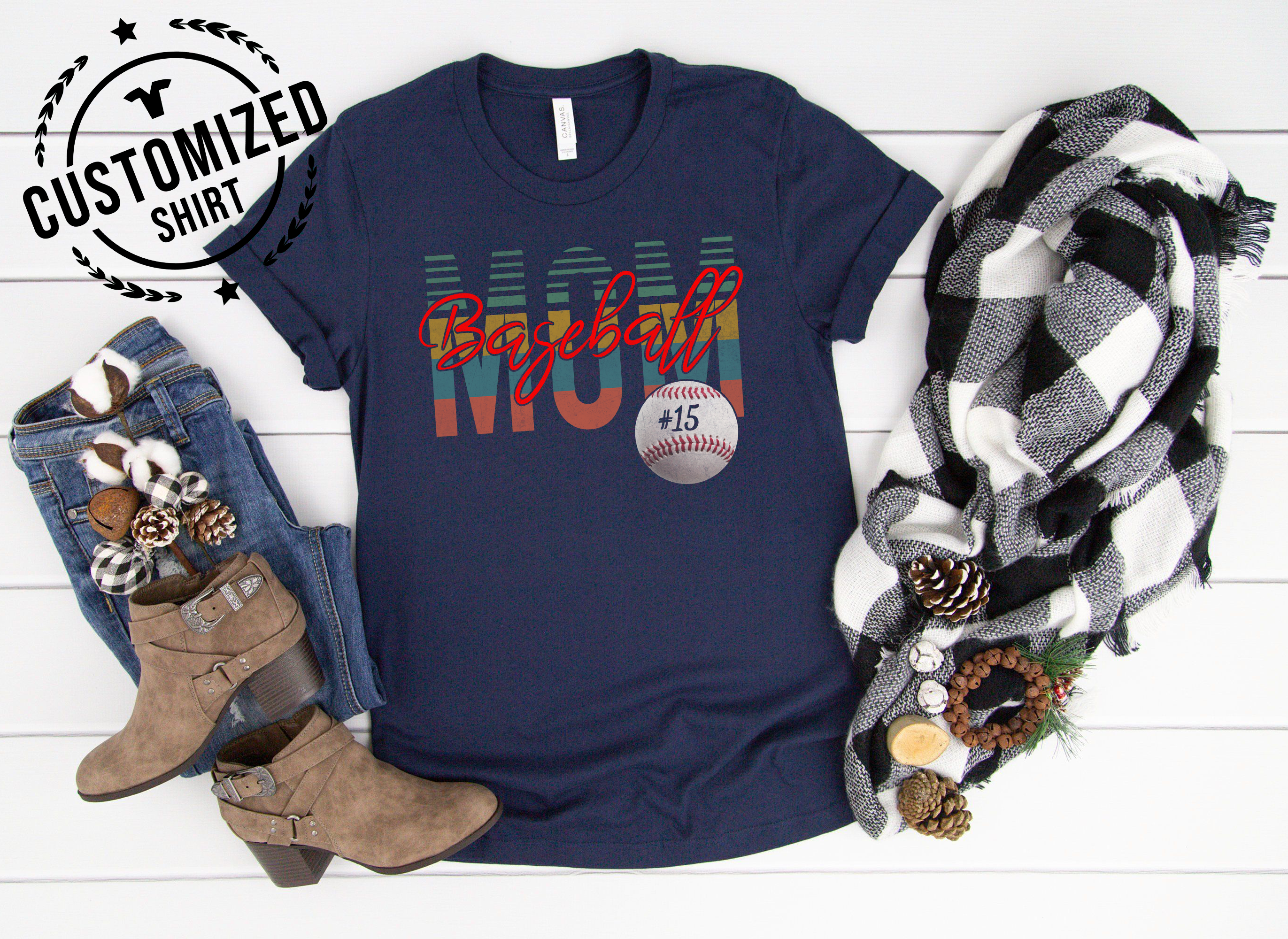 Baseball – Vintage – Name- Number- Customized Shirt #0908Gh