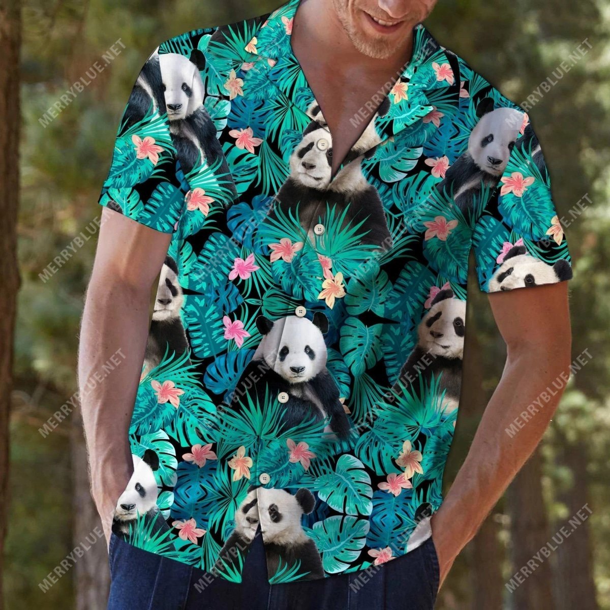 Panda Tropical Hawaiian Shirt Ha46356