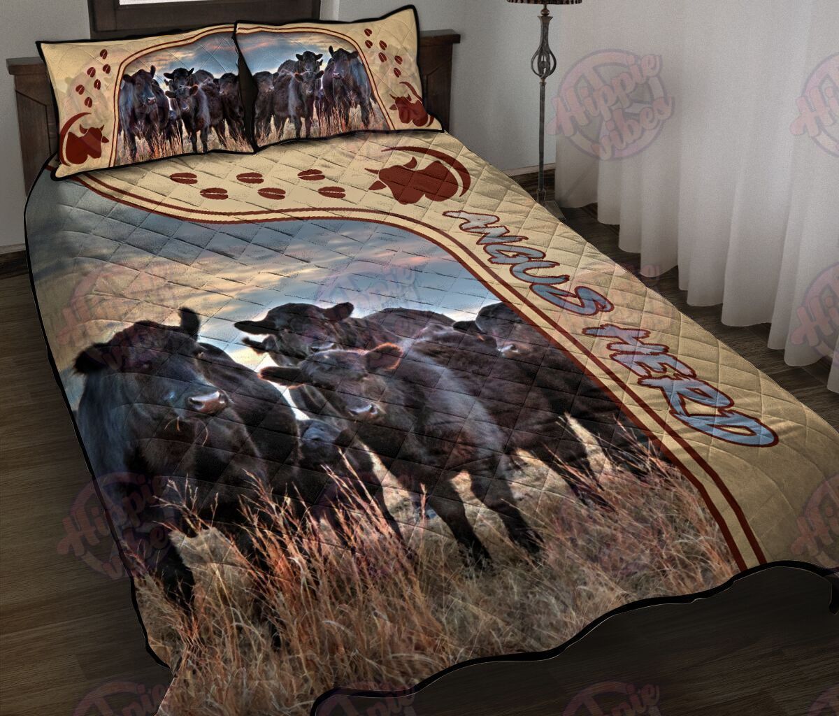 Angus Cows Quilt Bed Set & Quilt Blanket