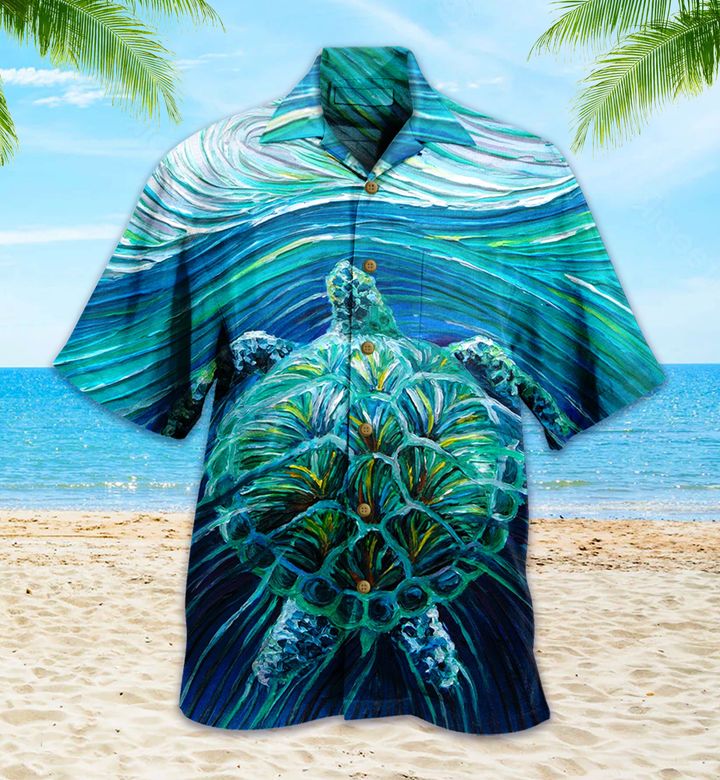 Turtle Beach Green Hawaii Shirt Ha59774