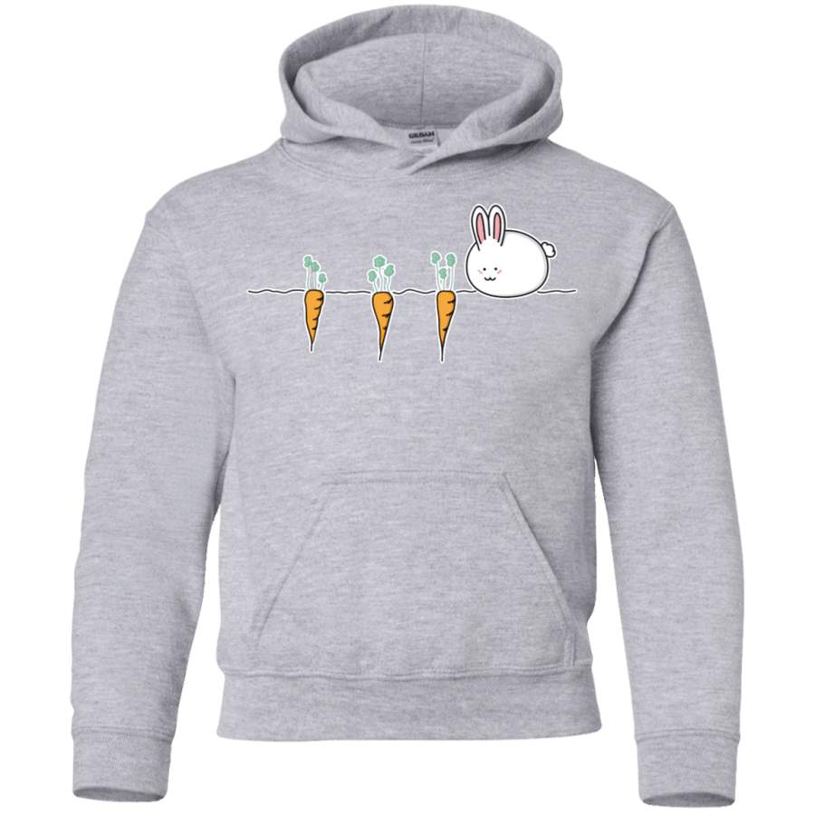 Kawaii Rabbit and Carrots Youth Hoodie