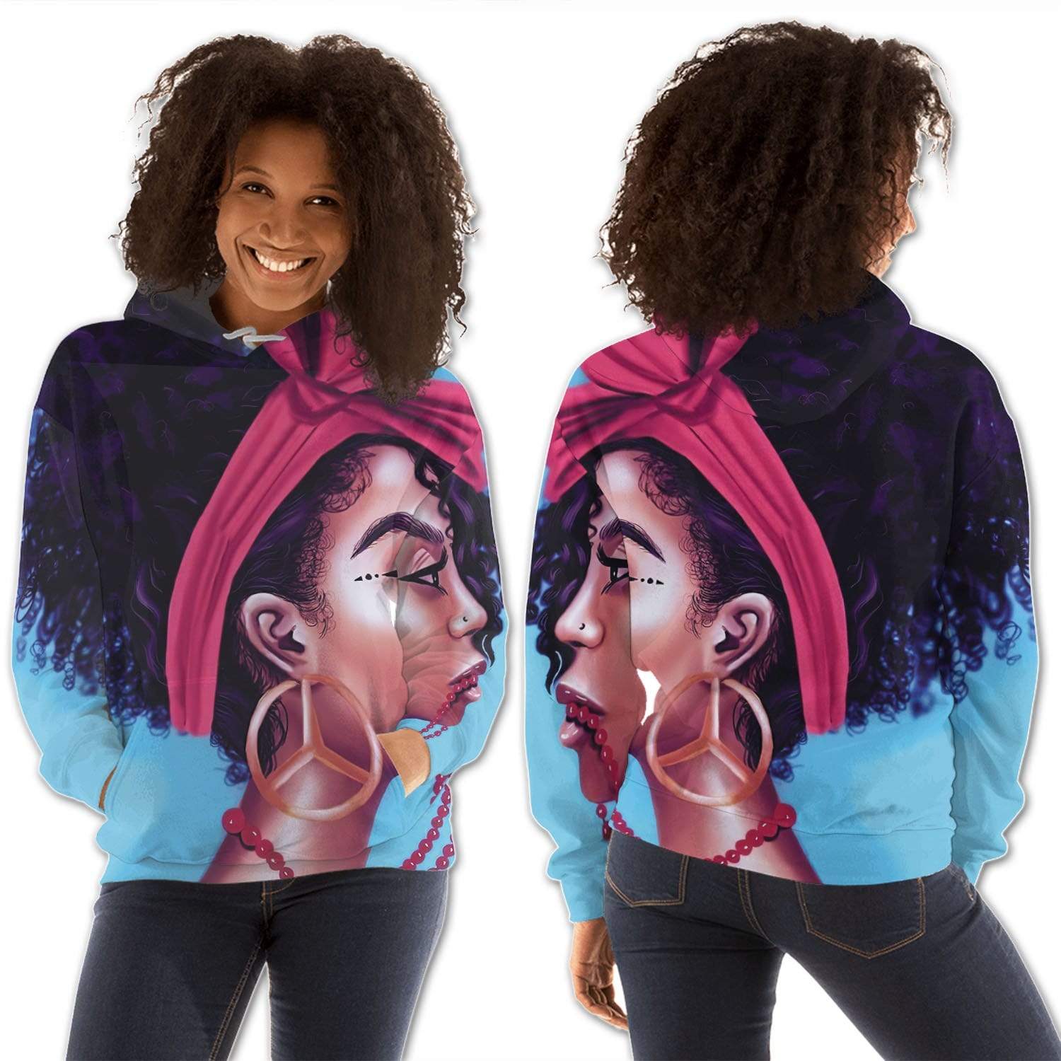 African American Hoodies Beautiful Afro American Woman African American Clothing