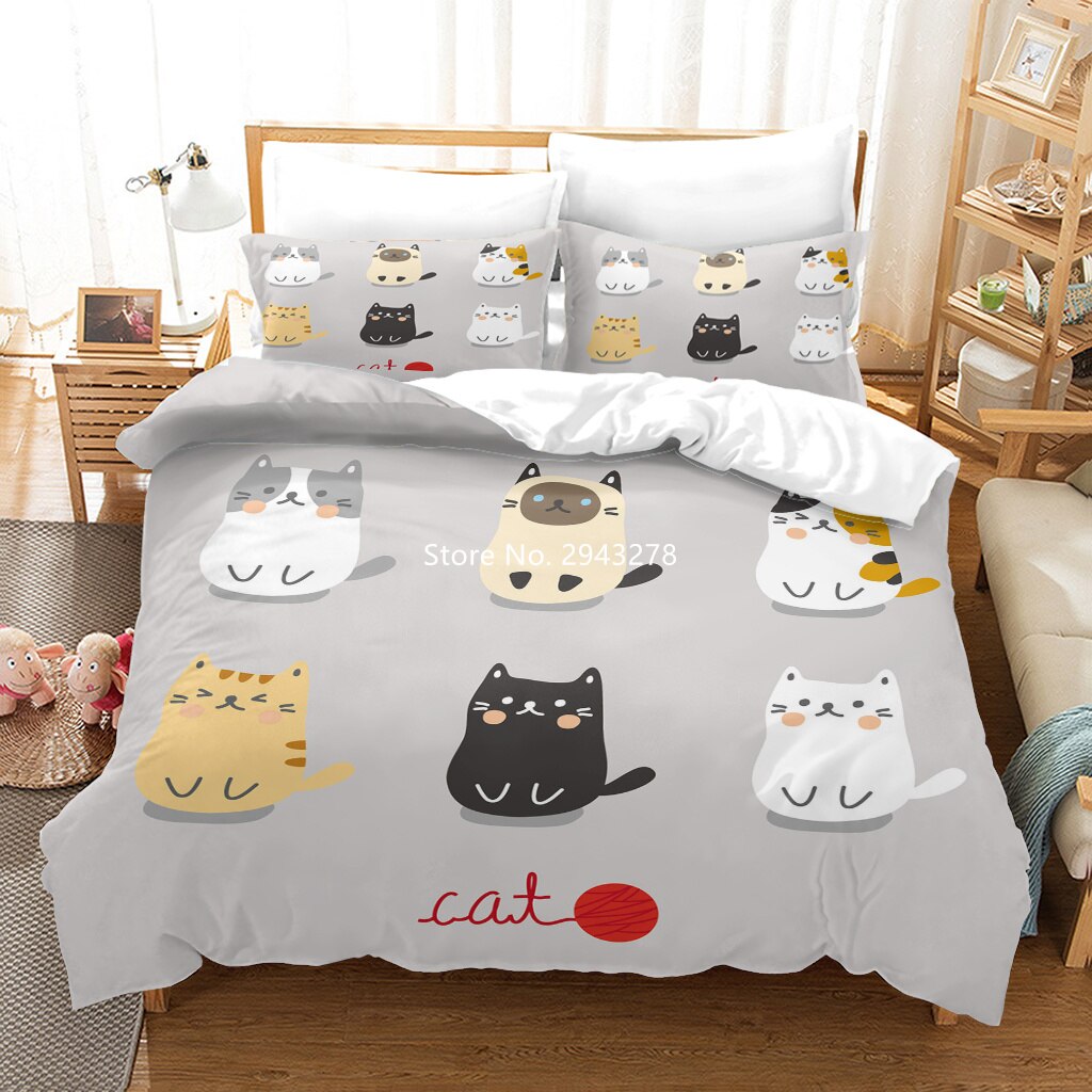 Fox Penguin And Other 3D Printed Bedding Set Duvet Cover Pillowcase Bed Home Textile Suitable For Children Bedroom Decoration