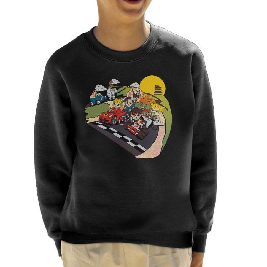 Super Fighting Kart Street Fighter Mario Kid’s Sweatshirt