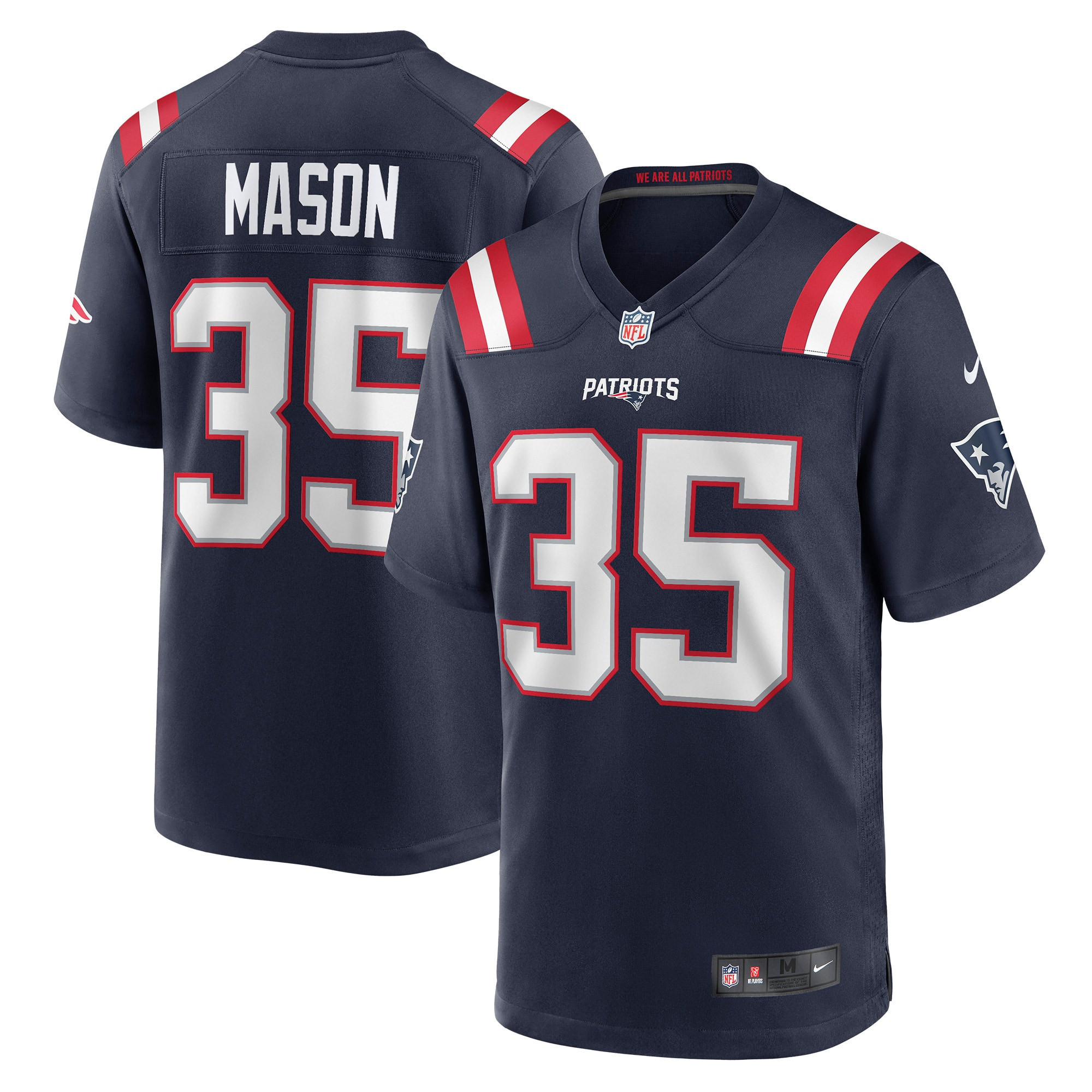 Ben Mason New England Patriots Game Player Jersey – Navy NFL