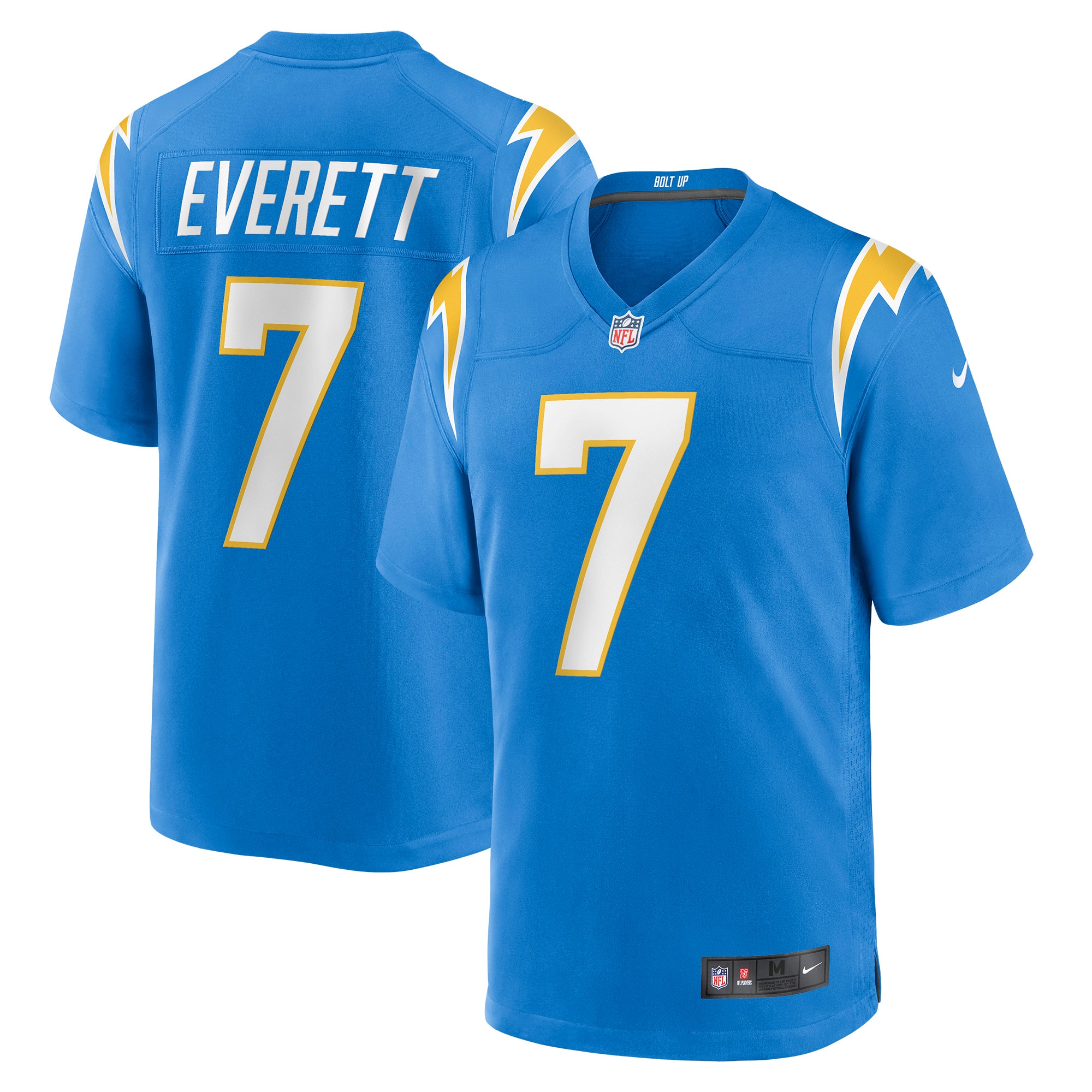 Men’s Los Angeles Chargers Gerald Everett Powder Blue Player Game Jersey