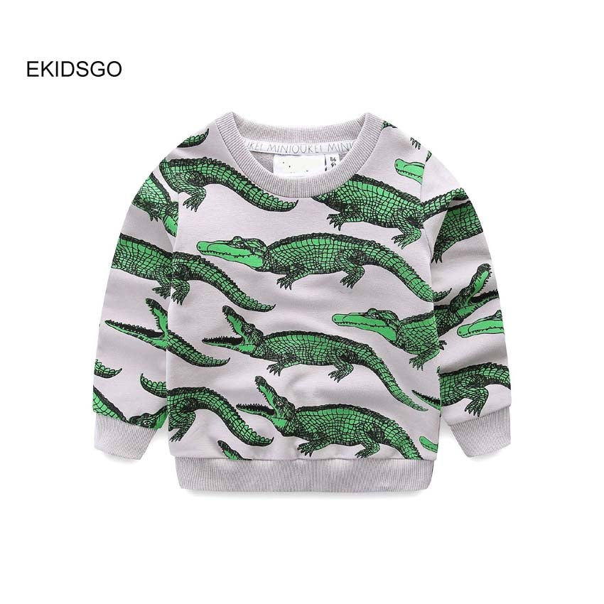 Bobo Choses Kids Sweatshirts Girls Boys Crocodile Print Tops Tees Cotton Long Sleeve Clothing Toddler Fashion Outfits Fa151