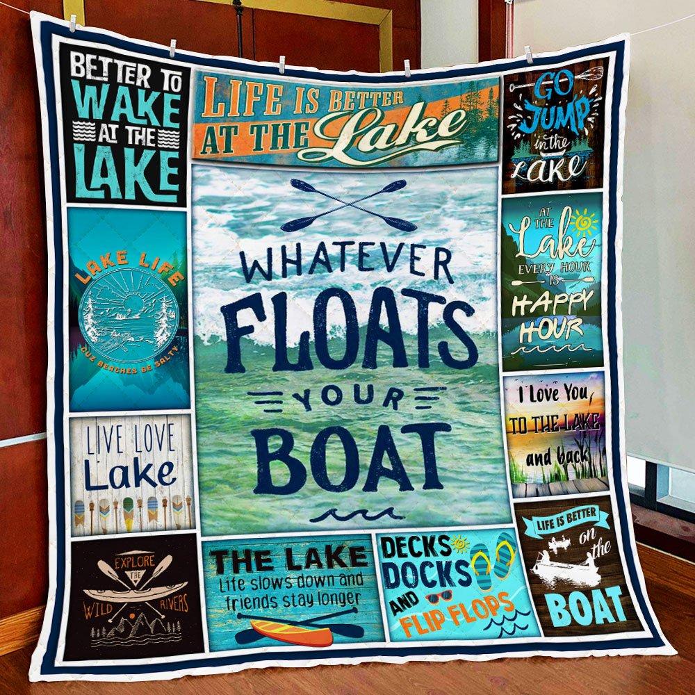 Whatever Floats Your Boat Lake Lover Blanket Gift For Lake Lovers Friend Birthday Gift Family Gift Home Decor Bedding Couch Sofa Soft And Comfy Cozy