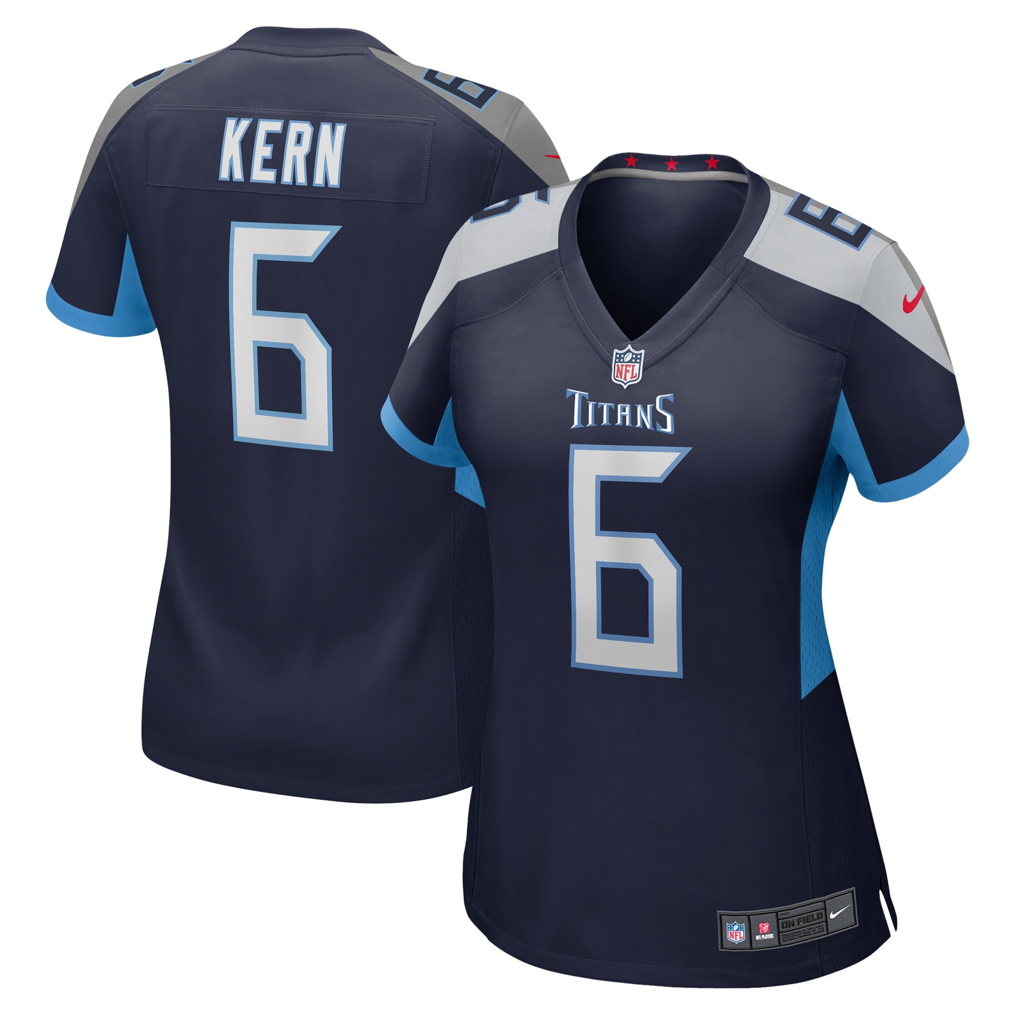 Brett Kern Tennessee Titans Womens Game Jersey – Navy NFL