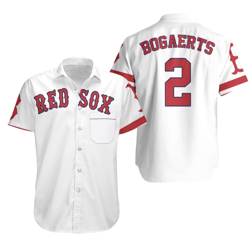 Xander Bogaerts Boston Red Sox White 2019 Jersey Inspired Hawaiian Shirt