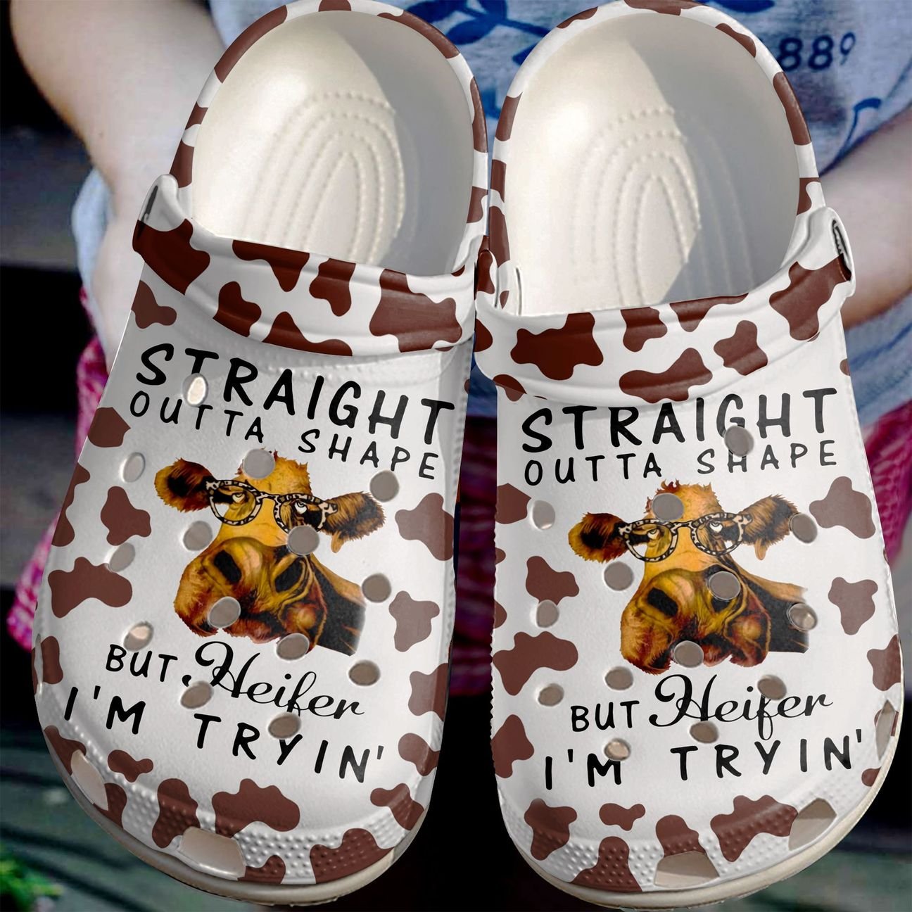 Cow Personalized Clog, Custom Name, Text, Color, Number Fashion Style For Women, Men, Kid, Print 3D Outta Heifer