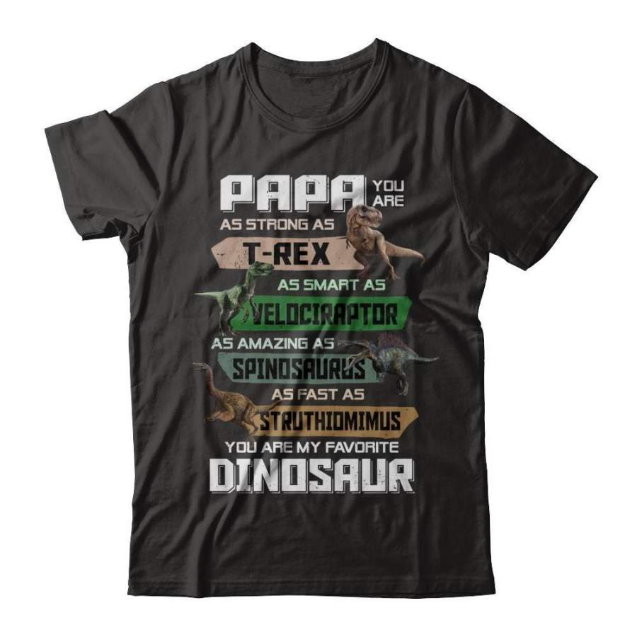 TeesNow Men’s Papa You’re My Favorite Dinosaur T-Rex Fathers Day Shirt Short Sleeve Tee