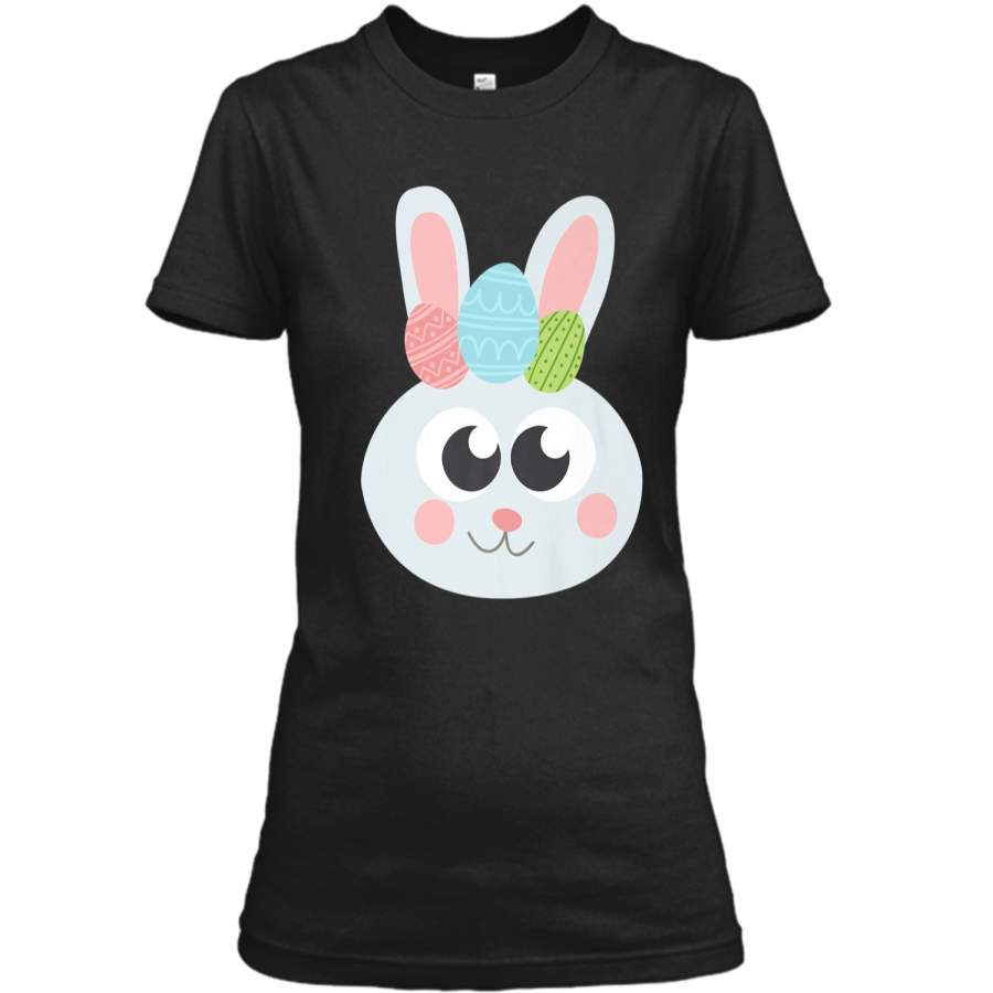 Cool Adorable Easter Bunny Face Costume Emojis Shirt Gift Ladies Custom