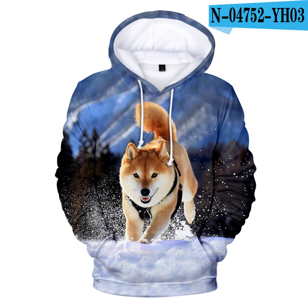 3D printed Cute Shiba Inu Hoodie Men Women Sweatshirts Harajuku Hip Hop Fashion Long Sleeve Hooded Casual Boys Girls Pullovers alx