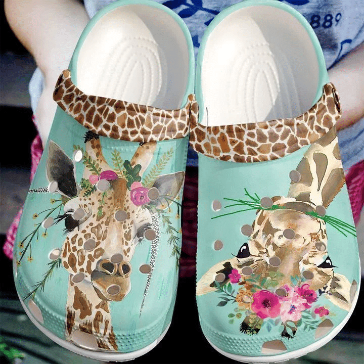 Giraffe Floral Clog Shoes