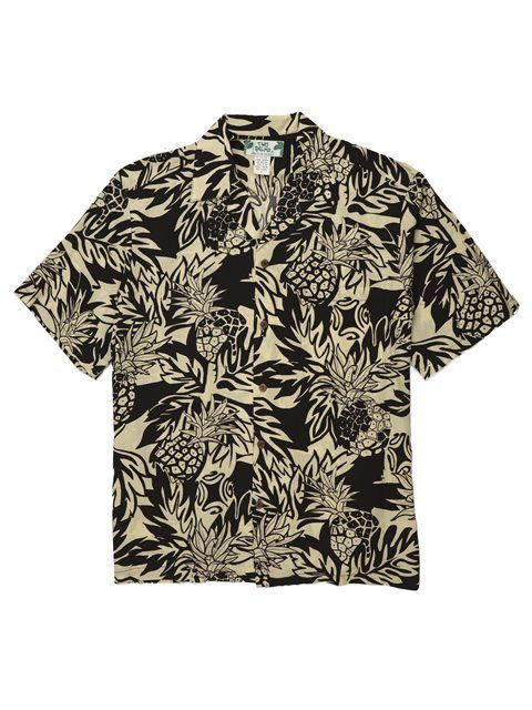 Palms Wild Pineapple Black Beige Best Design Hawaii Shirt Ha96462