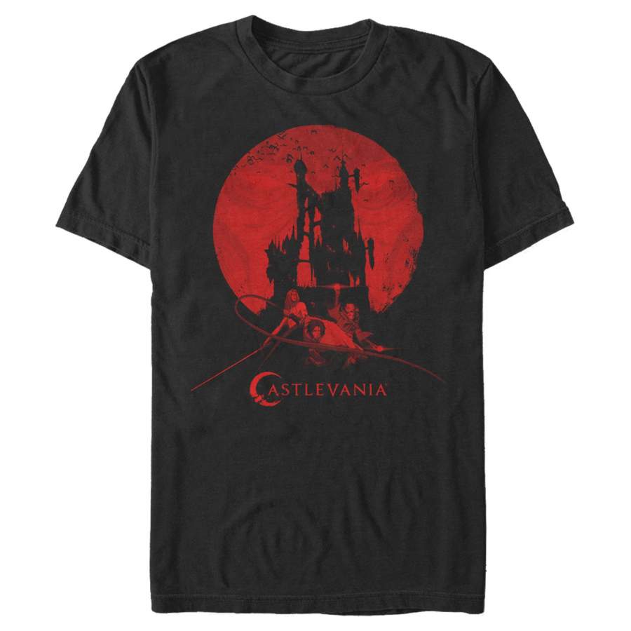 Castlevania Men’s Blood Moon Silhouette  T Shirt