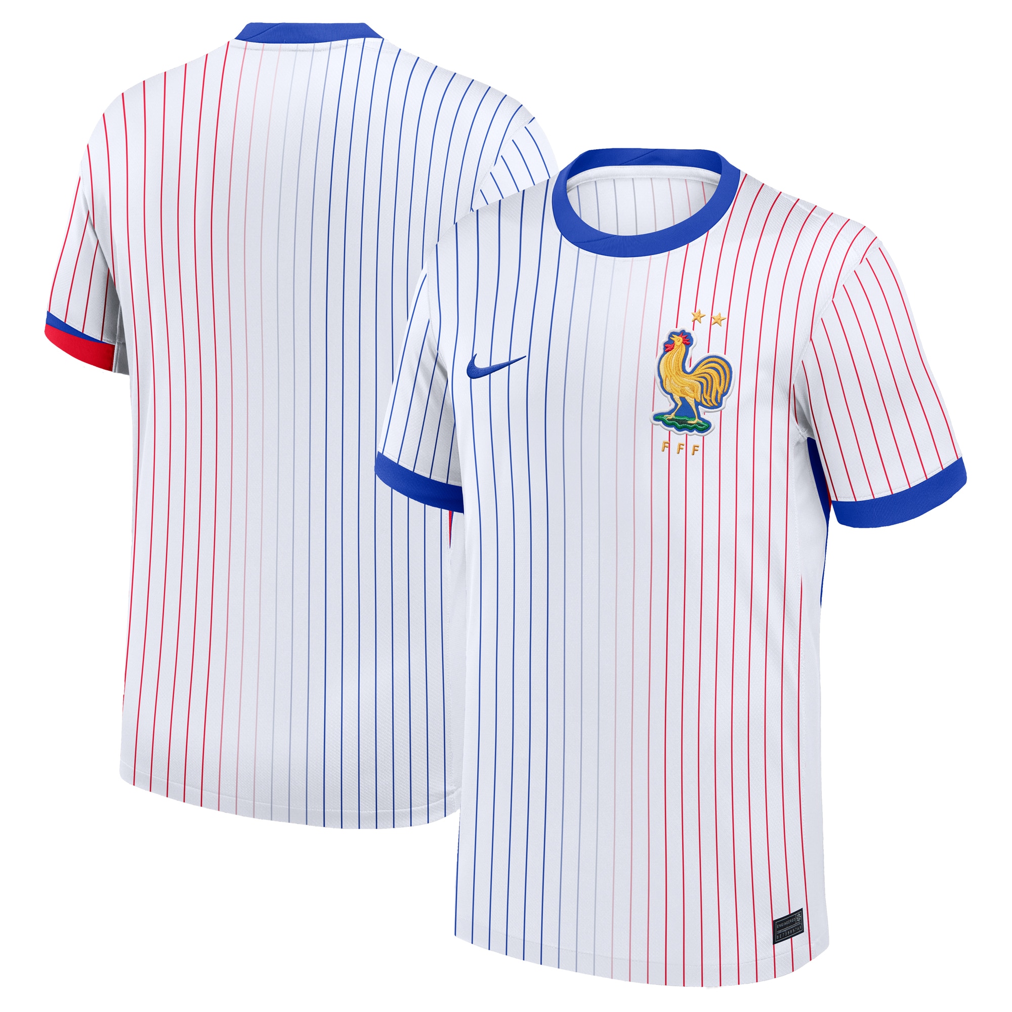 France National Team Youth 2024 Away Replica Blank Jersey – White