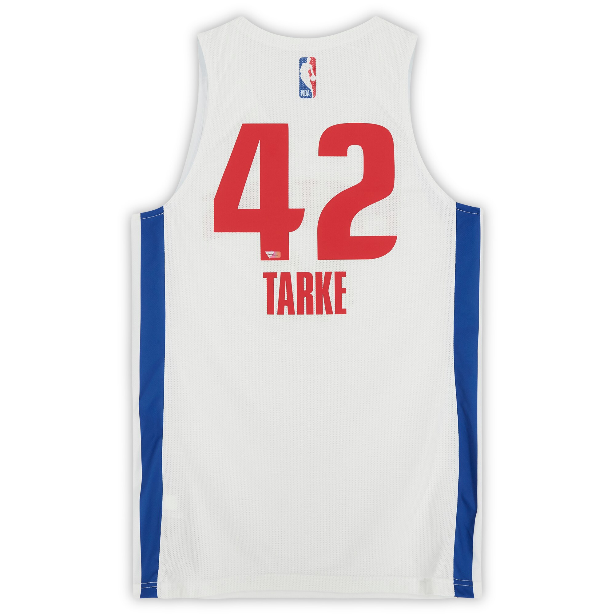 Anthony Tarke Detroit Pistons Fanatics 2021 NBA Summer League Game Used #42 White Jersey – Size L+2