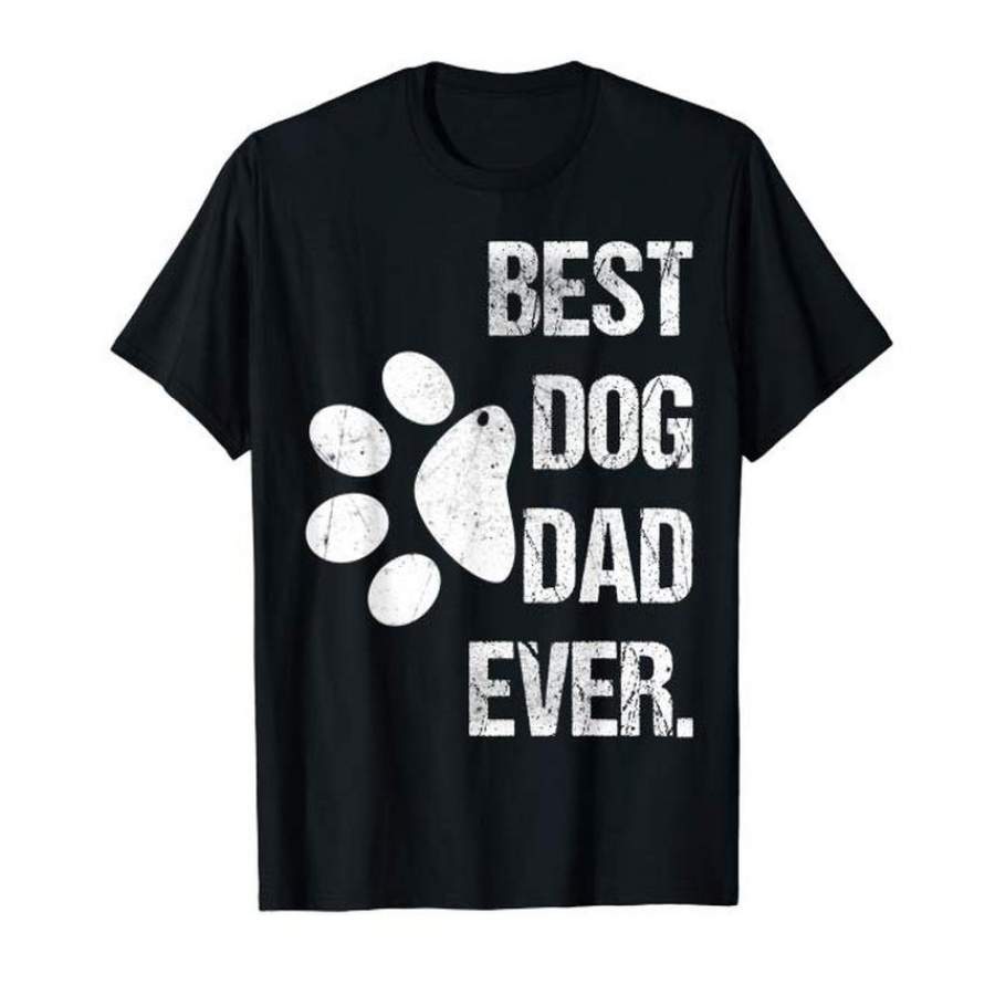 Best Dog Dad Ever T Shirt Vintage Fun Fathers Day Gift T Shirt