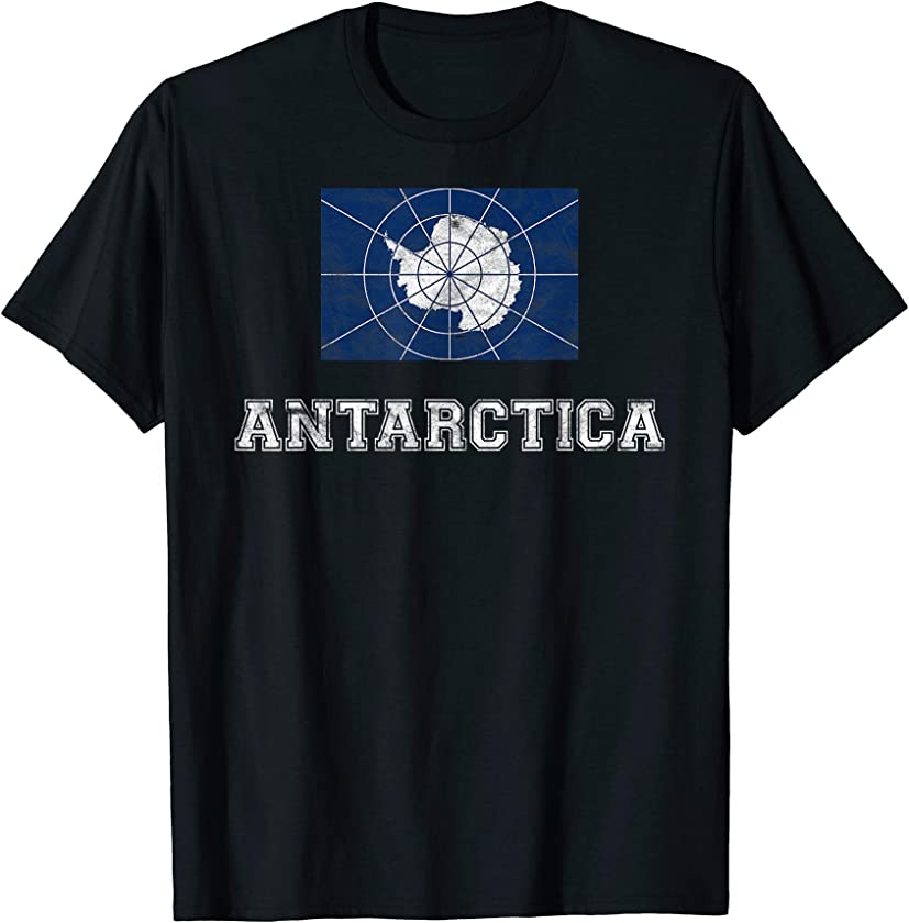 Antarctica Flag Vintage I Expedition Men Women Kids T-Shirt