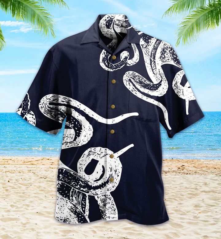 Octopus Couple Blue Hawaii Shirt Ha19356