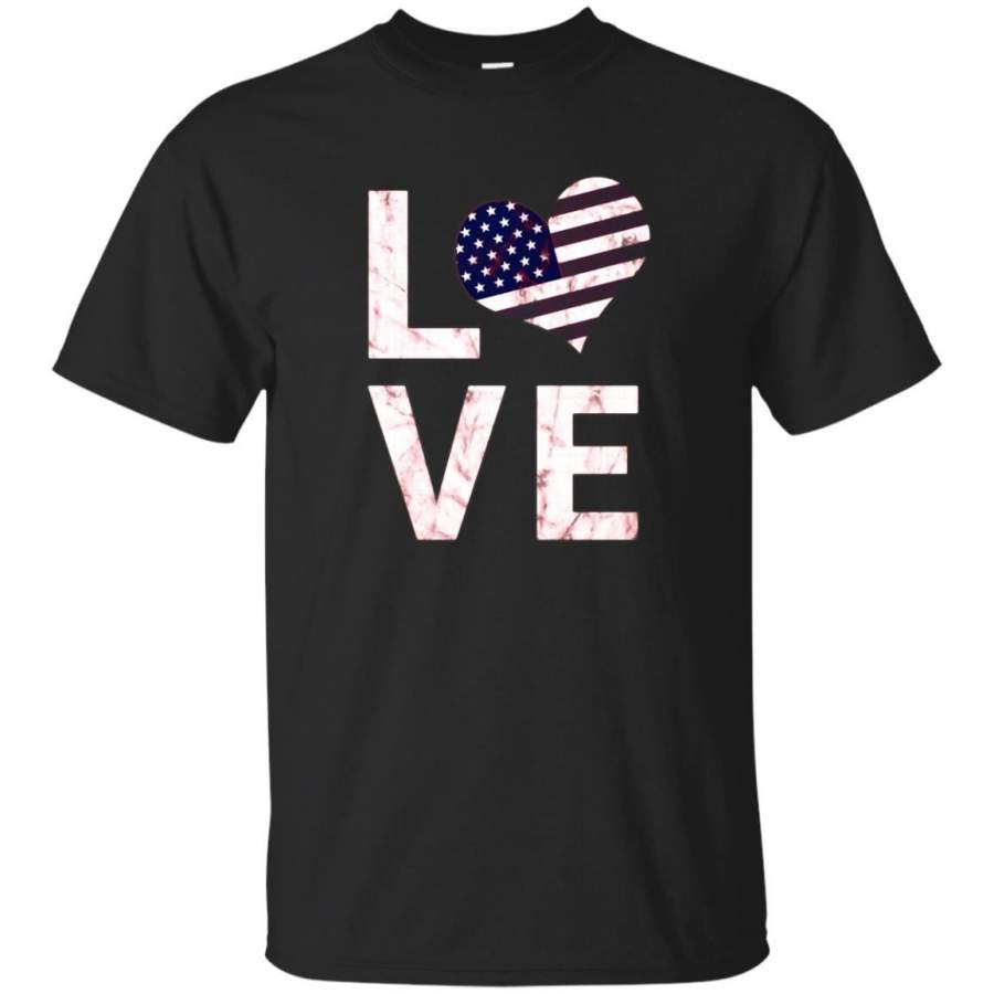 AGR LOVE USA Flag Tshirt Cute 4th of July Clothing Women Girls