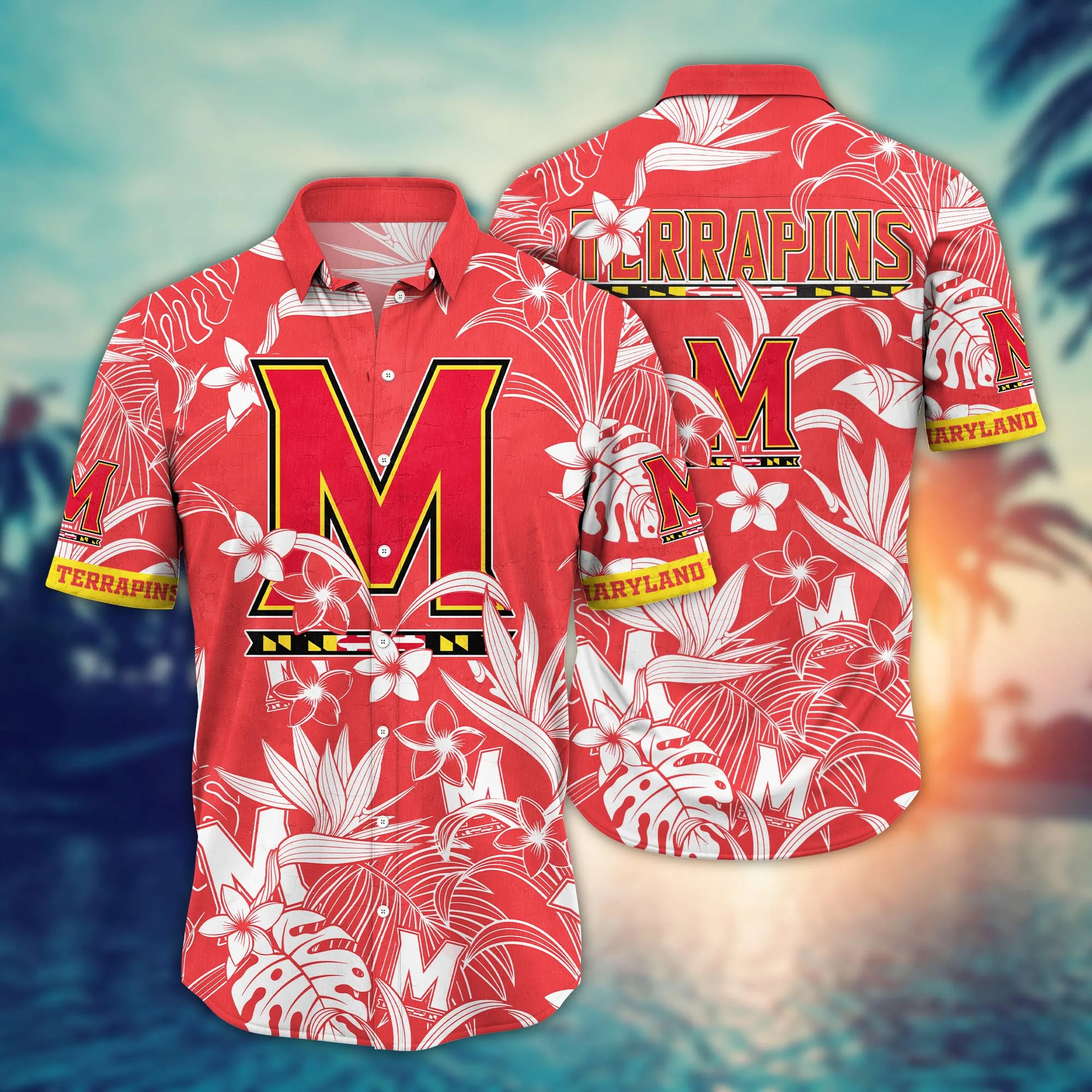 Maryland Terrapins NCCA Hawaiian Shirt Warm Breezestime Aloha Shirt