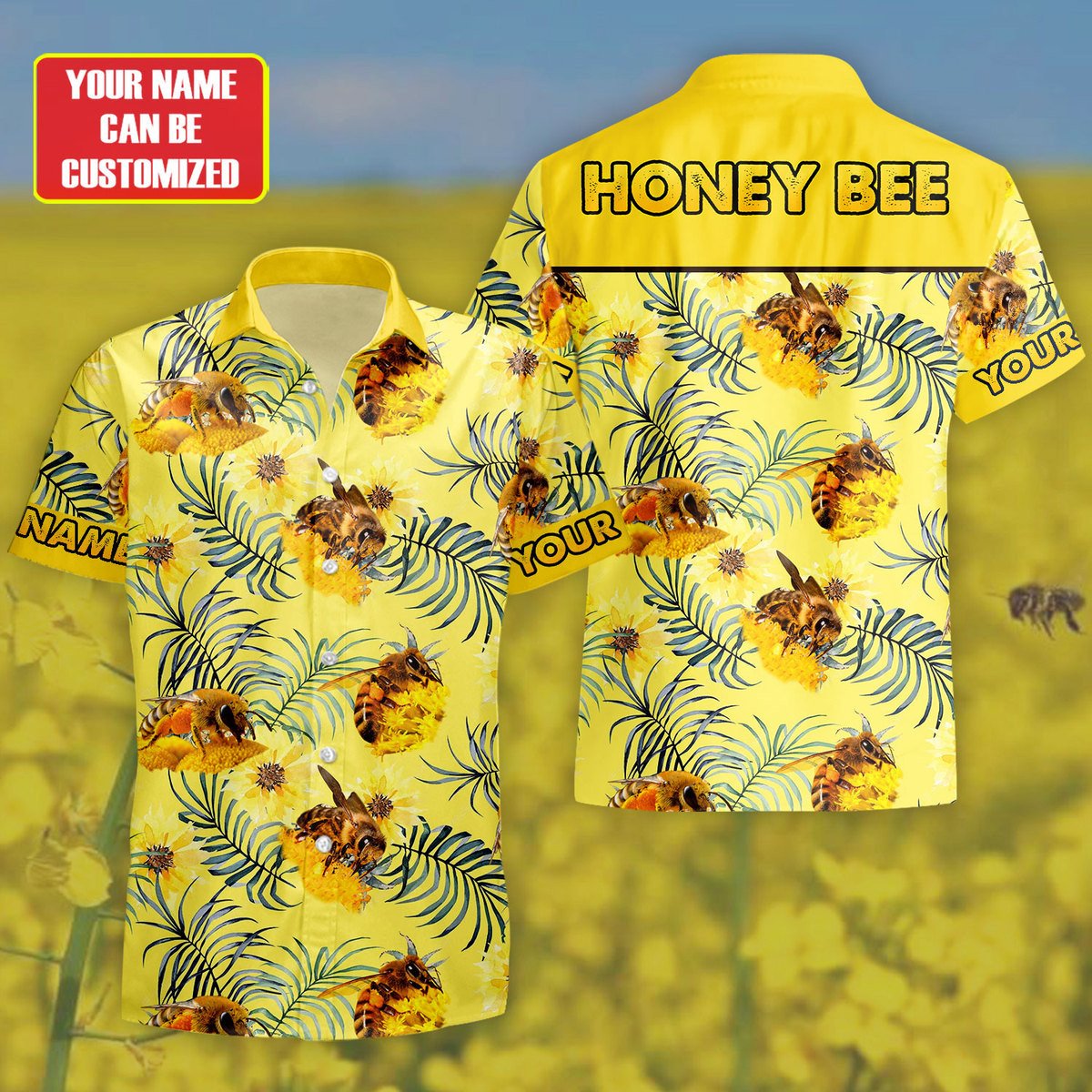 Personalized Honey Bee Tropical Hawaii Shirt Beach Short Q300504