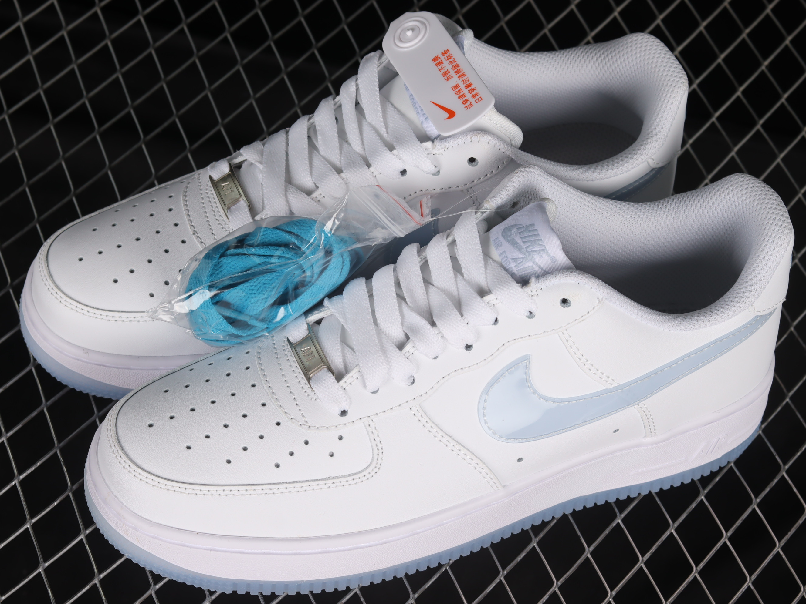 Nike Air Force 1 07 Low White Moon Ice Blue Shoes Sneakers SNK416597152