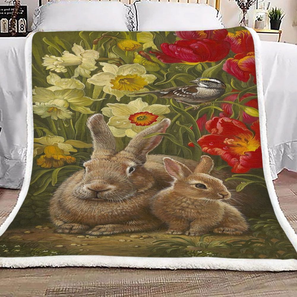 Rabbit Nt1601267S Sherpa Fleece Blanket