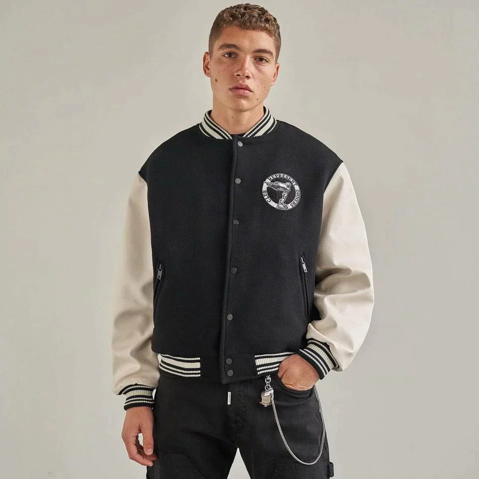 Talishko™ – Represent Black Baseball Jacket