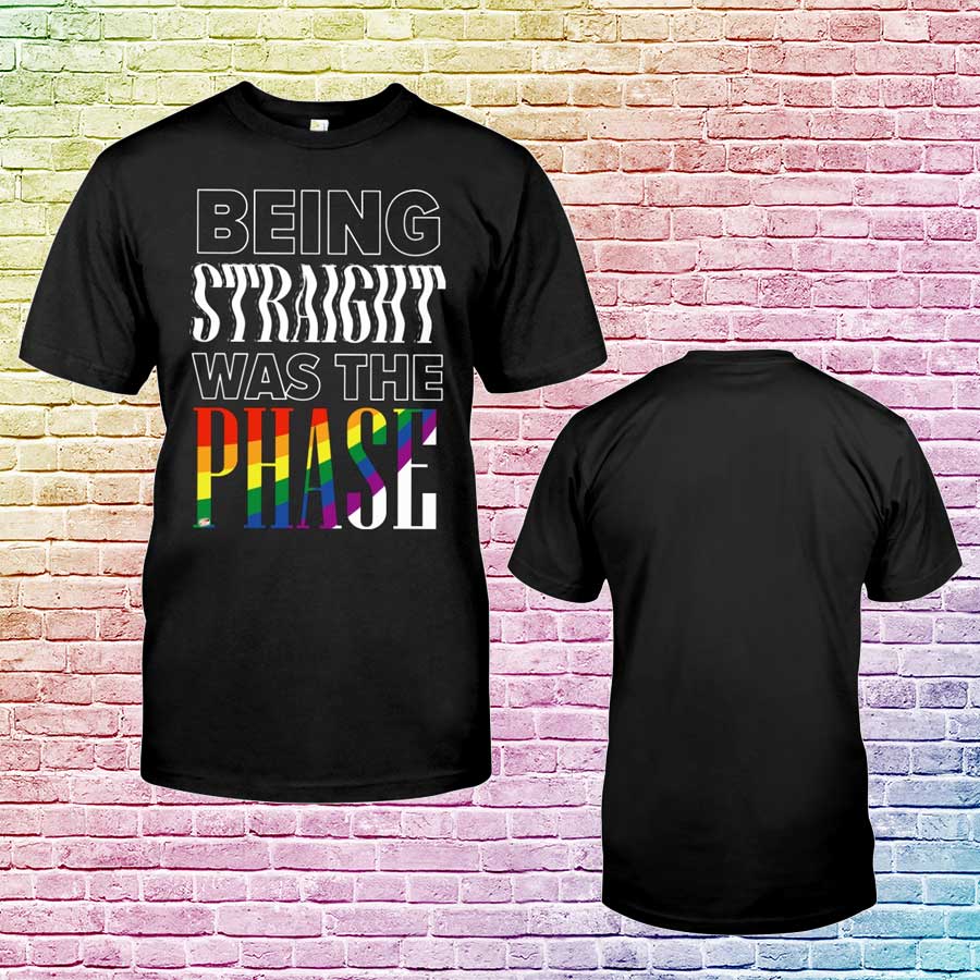 Pride Support Shirt, Being Straight Was The Phase, Gaymer T Shirt For Pride Month, Gift To Lesbian