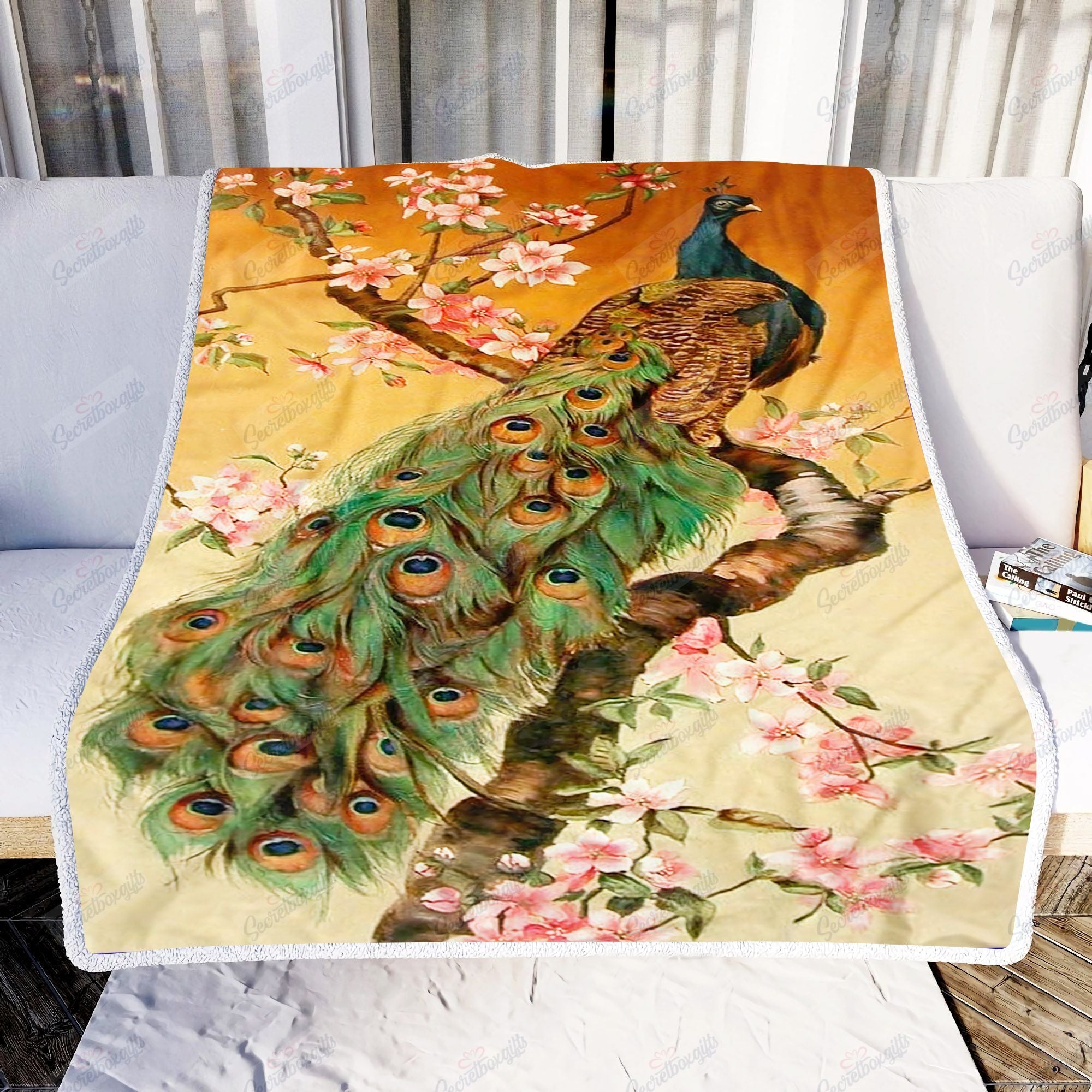 Peacock Flower Gs-Nt0905Ts Fleece Blanket