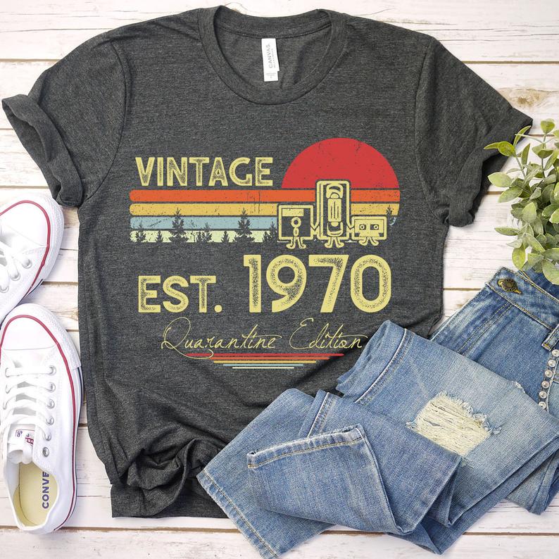 Vintage 1970 Quarantine Edition T-Shirt, 1970 Cassette Shirt, 51st Birthday T Shirt