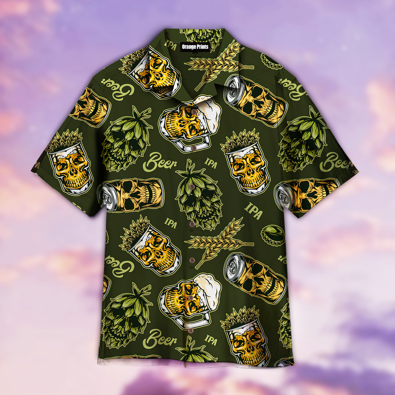 Vintage Beer Mugs In Skull Aloha Hawaii Shirts For Men Women Ha93985