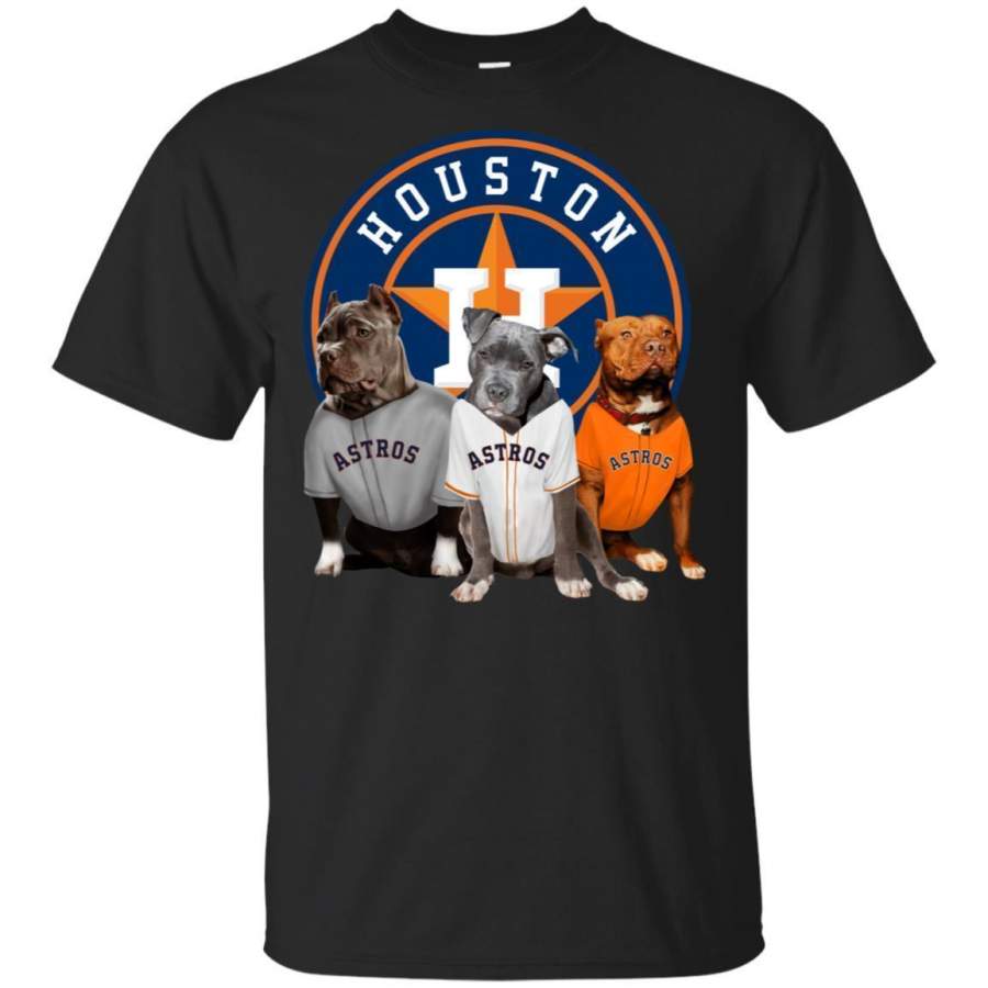 Pit Bull Dog And Houston Astros Fan Shirt HT208