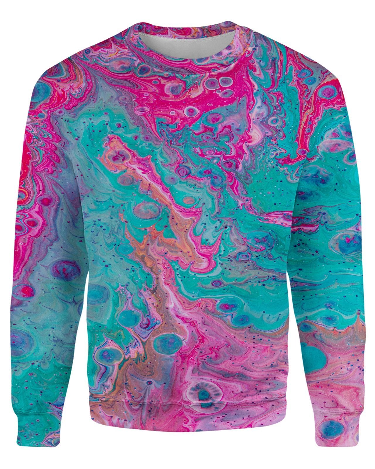 Cotton Candy Paint Swirls Unisex Sweatshirt